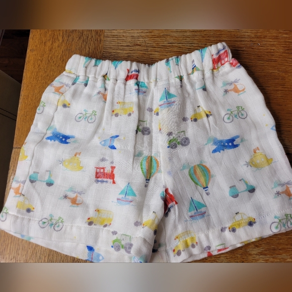 Nola Tawk Toodler Shorts 3T cars Boats white elastic waist - Picture 5 of 6